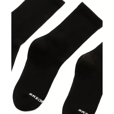 Skechers S192135 U Crew Cut Padded 3 Pack Sock Siyah Unisex Çorap - 4