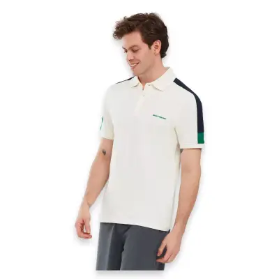 Skechers S221047 M Colorblock Polo Beyaz Erkek T-Shirt - 2