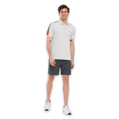 Skechers S221047 M Colorblock Polo Gri Erkek T-Shirt - 3