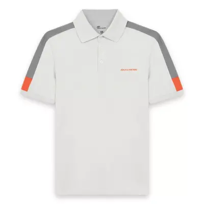 Skechers S221047 M Colorblock Polo Gri Erkek T-Shirt - 4