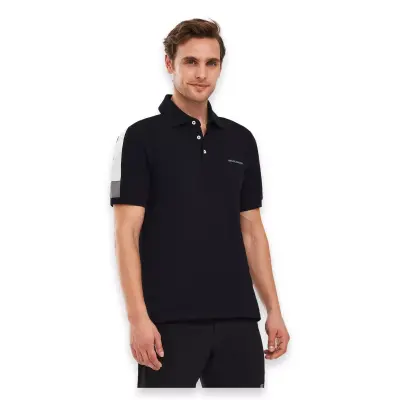 Skechers S221047 M Colorblock Polo Siyah Erkek T-Shirt - 2
