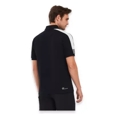 Skechers S221047 M Colorblock Polo Siyah Erkek T-Shirt - 3