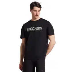 Skechers S221135 M Graphic Tee Big Logo Siyah Erkek T-Shirt 