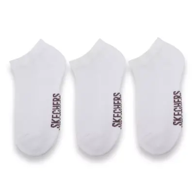 Skechers S221512 U 3 Pack Padded Low Cut Sock Beyaz Unisex Çorap - 5