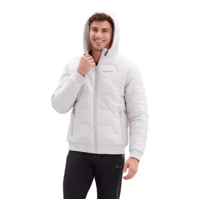 Skechers S222060 Outerwear M Padded Jacket Beyaz Erkek Mont - 2