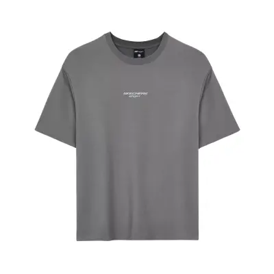 Skechers S231094 Graphic Tee Reflect Logo Antrasit Erkek T-Shirt 