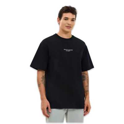 Skechers S231094 Graphic Tee Reflect Logo Oversize Siyah Erkek T-Shirt - Skechers