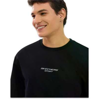 Skechers S231094 Graphic Tee Reflect Logo Oversize Siyah Erkek T-Shirt - 5
