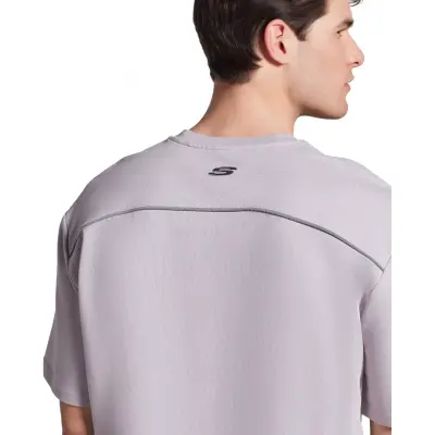 Skechers S231094 Graphic Tee Reflect Oversize Gri Erkek T-Shirt - 3