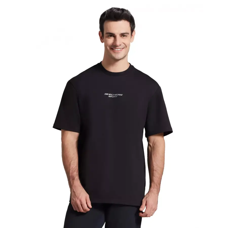Skechers S231094 Graphic Tee Reflect Oversize Siyah Erkek T-Shirt - 1