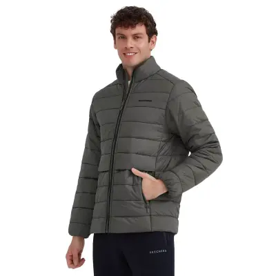 Skechers S231242 M Outerwear Padded Jacket Yeşil Erkek Mont - 4