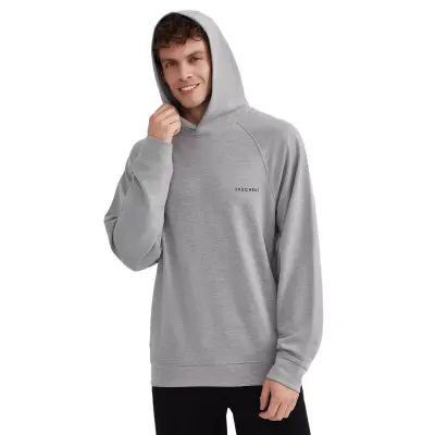 Skechers S231466 M Scuba Collhoodie Sweat Gri Erkek Sweatshirt - 2