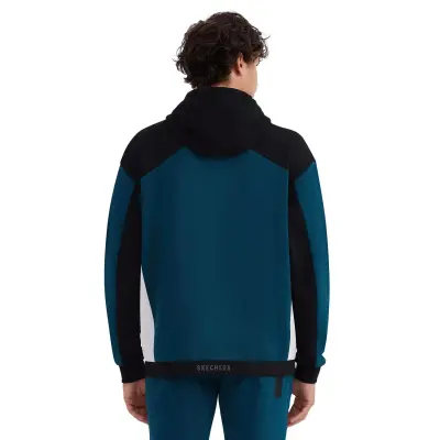 Skechers S232193 M 2Xi-Lock Hoodie Sweat Mavi Erkek Sweatshirt - 3