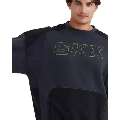Skechers S232277 M Lw Fleece Crew Neck Sweat Gri Erkek Sweatshirt - 4
