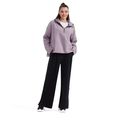 Skechers S232297 W Outdoor Half Zip Sherpa Lila Kadın Sweatshirt - 5