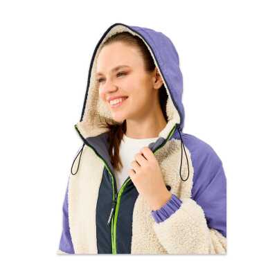 Skechers S232311 W Outdoor Fleece Full Zip Sherpa Lila Kadın Ceket - Skechers (1)