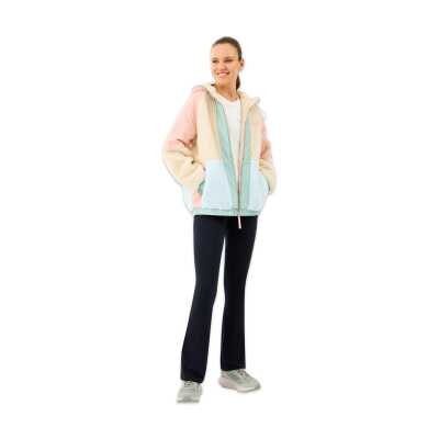 Skechers S232311 W Outdoor Fleece Full Zip Sherpa Pembe Kadın Ceket - 4
