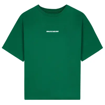 Skechers S232404 M Graphic Tee Oversize Yeşil Erkek T-Shirt 