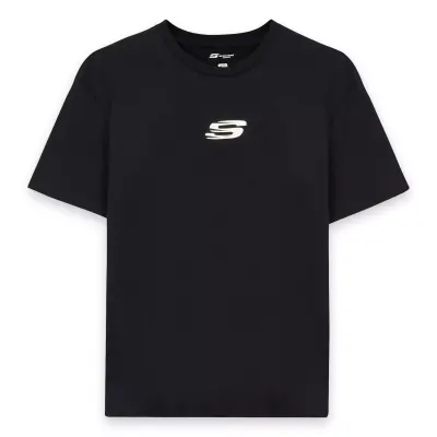 Skechers S241011 Graphic W Sleeve Siyah Kadın T-Shirt - 5
