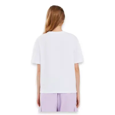 Skechers S241012 Graphic W Sleeve Beyaz Kadın T-Shirt - 3