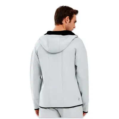 Skechers S241035 2Xi-Lock M Full Zip Hoodie Ceket Gri Erkek Ceket - 3