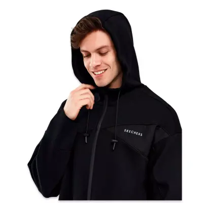 Skechers S241035 2Xi-Lock M Full Zip Hoodie Siyah Erkek Ceket - 2