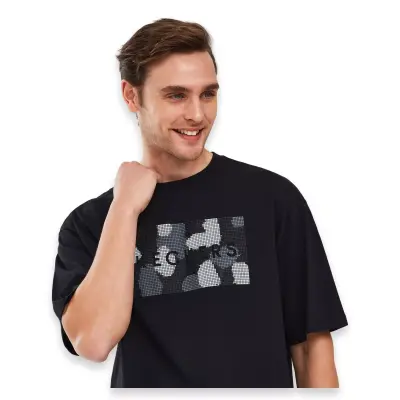 Skechers S241076 Graphic M Sleeve Siyah Erkek T-Shirt - 5