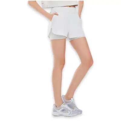 Skechers S241144 Performance Coll 4Inch 2 In 1Shor Gri Kadın Şort - 2