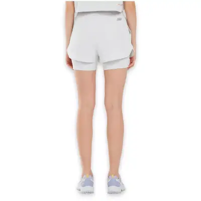 Skechers S241144 Performance Coll 4Inch 2 In 1Shor Gri Kadın Şort - 3