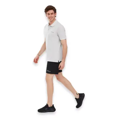 Skechers S241165 Organic Collm Sleeve Polo Gri Erkek T-Shirt - 3