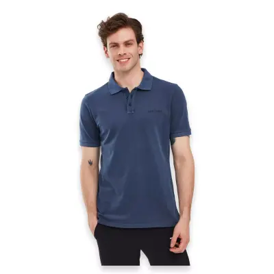 Skechers S241165 Organic Collm Sleeve Polo Lacivert Erkek T-Shirt - 1