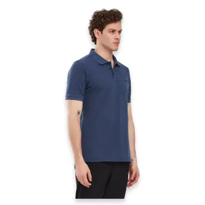 Skechers S241165 Organic Collm Sleeve Polo Lacivert Erkek T-Shirt - 2