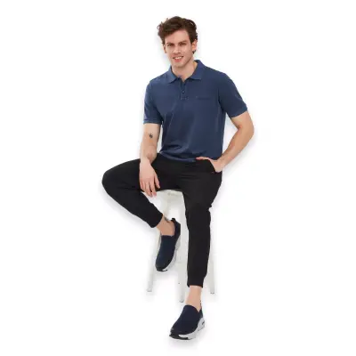 Skechers S241165 Organic Collm Sleeve Polo Lacivert Erkek T-Shirt - 4