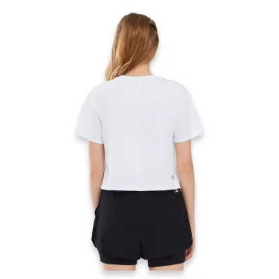 Skechers S241212 Graphic W Sleeve Beyaz Kadın T-Shirt - 3
