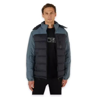 Skechers S242033 M Outerwear Padded Mont Siyah Erkek Mont - 1