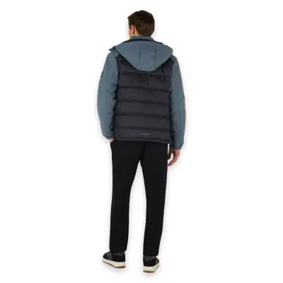 Skechers S242033 M Outerwear Padded Mont Siyah Erkek Mont - 3