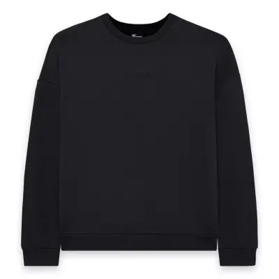 Skechers S242113 M Essential Crew Neck Siyah Erkek Sweatshirt 