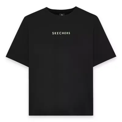 Skechers S242134 M Heavy Weight Oversize Siyah Erkek T-Shirt - 1