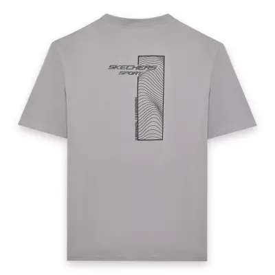 Skechers S242138 M Light Weight Regular Gri Erkek T-Shirt - 2