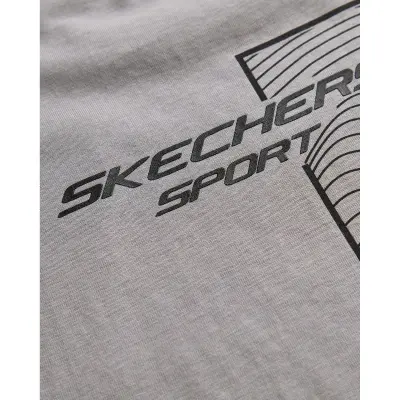 Skechers S242138 M Light Weight Regular Gri Erkek T-Shirt - 5