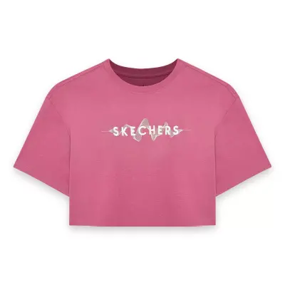 Skechers S242142 W Light Weight Regular Pembe Kadın T-Shirt - 1