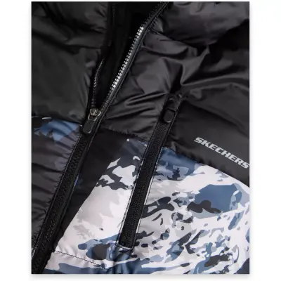 Skechers S242234 M Outerwear Puffer Jacket Siyah Erkek Mont - 3