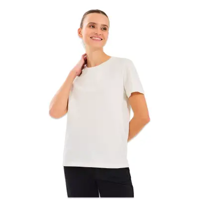 Skechers S2510029 W Essential Crewneck Beyaz Kadın T-Shirt - 2