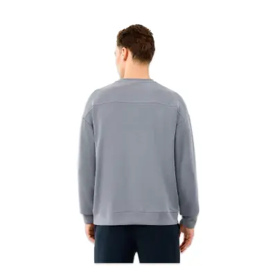 Skechers S2510041 M Loose Crewneck Sweat Gri Erkek Sweatshirt - 5