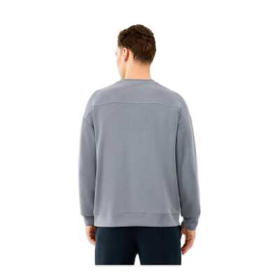 Skechers S2510041 M Loose Crewneck Sweat Gri Erkek Sweatshirt - 2