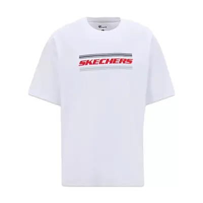 Skechers S2510154 M Heavyweight Graphic Tee Beyaz Erkek T-Shirt - 1