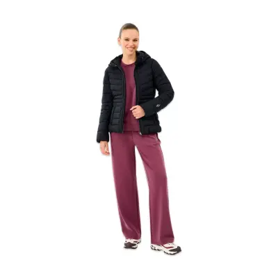Skechers S2520203 W Fitted Hoodie Puffer Jacket Siyah Kadın Mont - 4