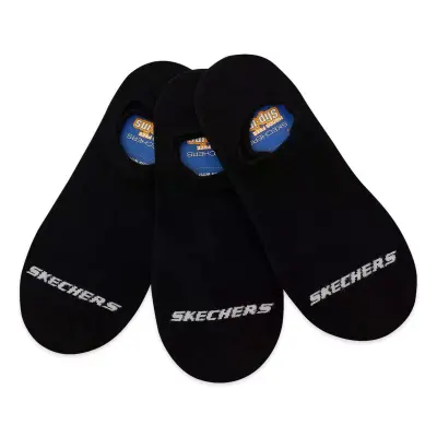 Skechers S2520314 U No Show 3 Pack Socks Çorap Siyah Unisex Çorap - 1