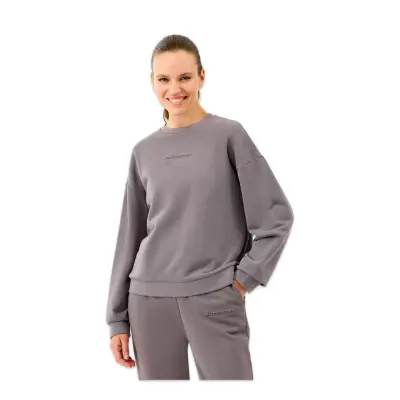 Skechers S2610011 W Essential Crewneck Sweat Gri Kadın Sweatshirt - 1