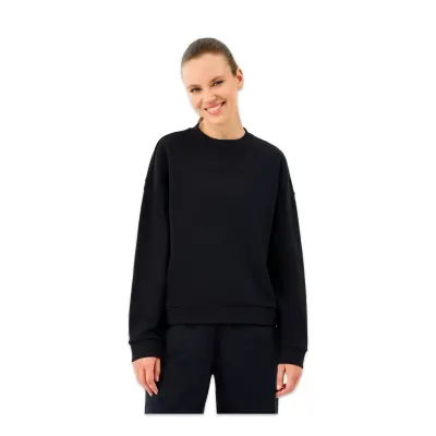 Skechers S2610011 W Essential Crewneck Sweat Siyah Kadın Sweatshirt 